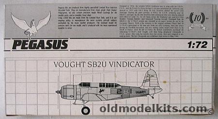 Pegasus 1/72 Vought SB2U Vindicator - High Visibility Paint Scheme, 3004 plastic model kit